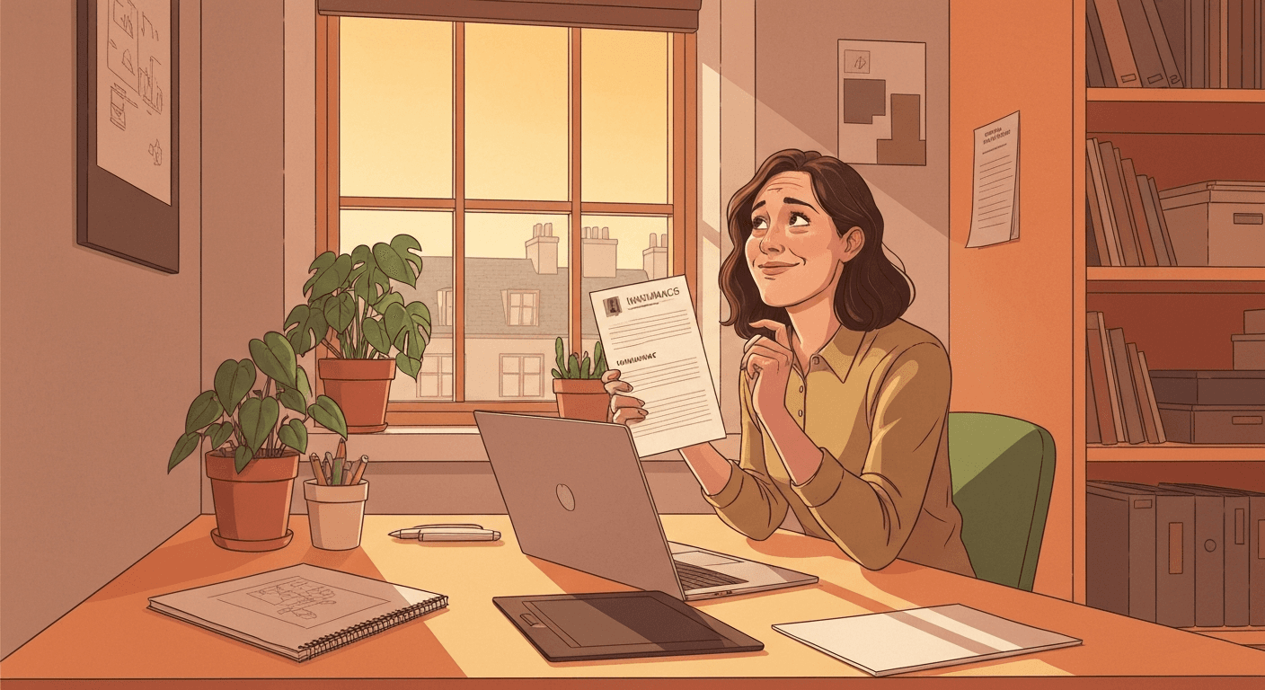 Illustration for AI Insurance Cover Configurator for UK Freelancers