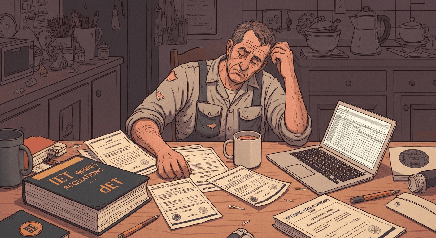 Illustration for BS 7671 Amendment 4 CPD Tracker for UK Electricians