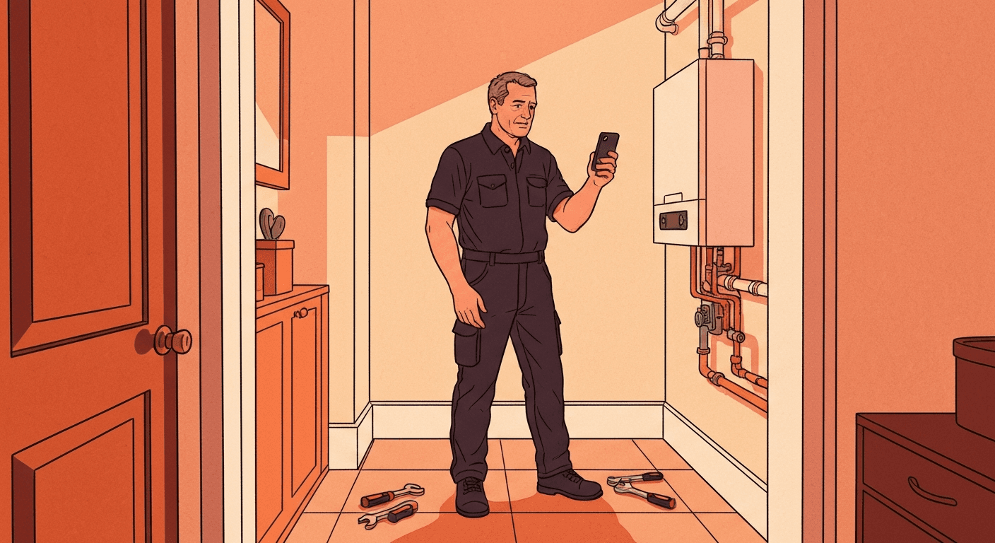 Illustration for Turn job photos into invoices for UK one-van tradies