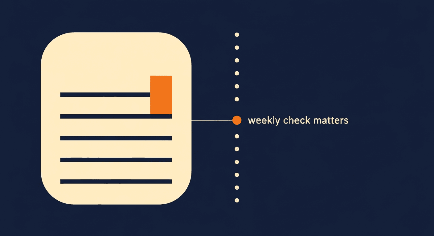 Your first weekly metrics review: the one number that tells you it is working